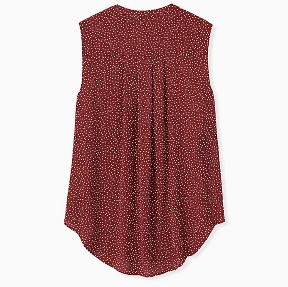 Torrid || (0 Large 12) Harper Ditsy Dots Georgette Pullover Tank - Picture 7 of 10